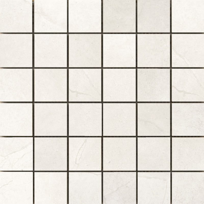 ST. MORITZ II - 2"X2" on 12”X12” Mesh Mosaic Glazed Porcelain Tile by Emser - The Flooring Factory
