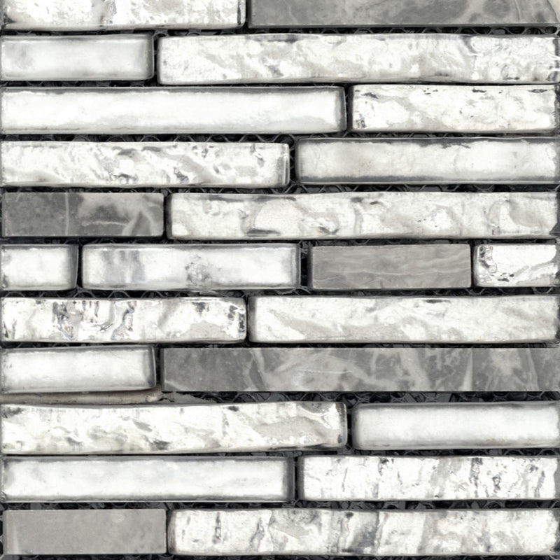 VISTA GLASS & STONE LINEAR BLENDS™ -  Glass & Stone Mosaic Tile by Emser Tile - The Flooring Factory